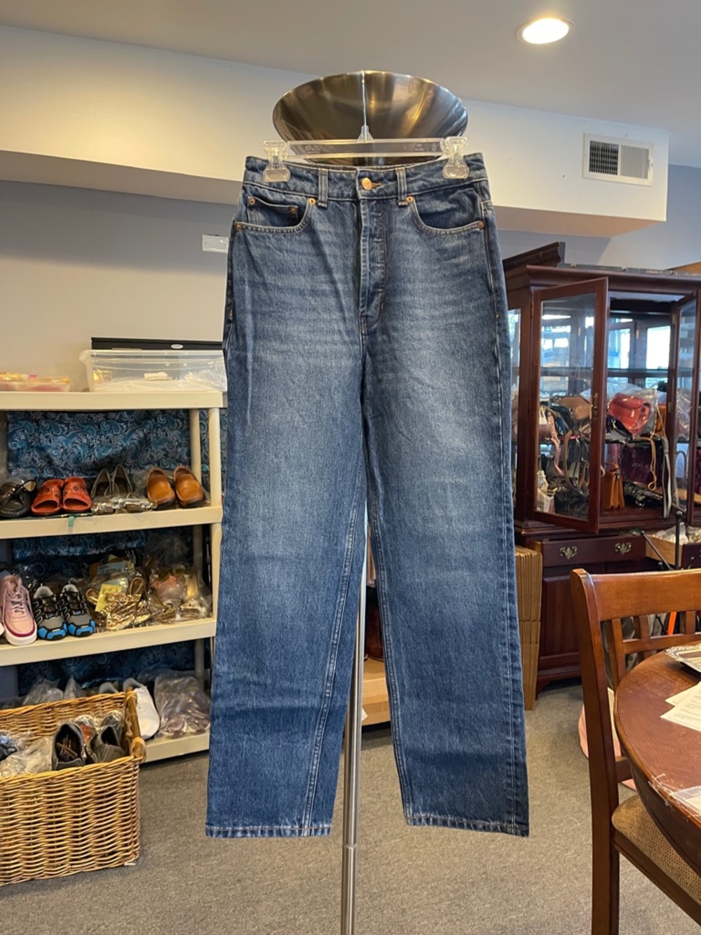 DOEN Organic Cotton High Rise Straight Leg Jeans Size 26 designer Normcore